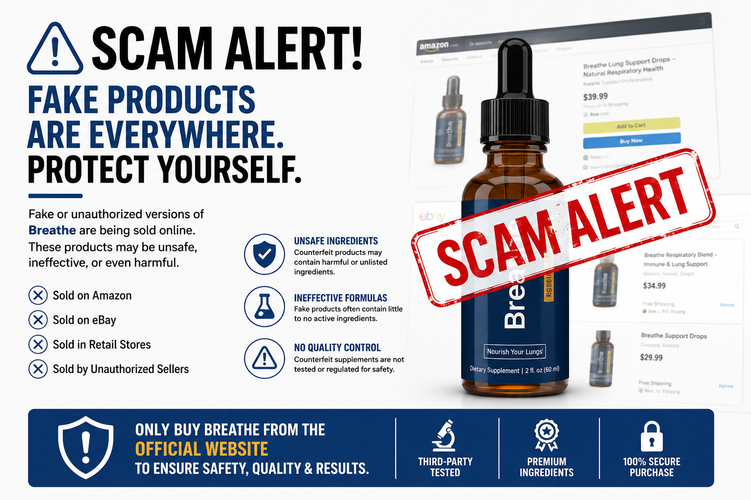 Breathe counterfeit warning